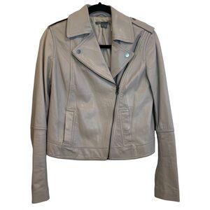 Vince Taupe Leather Jacket